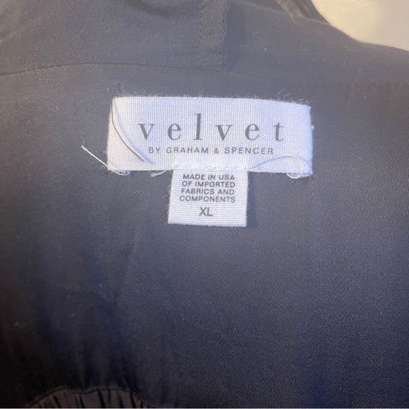 Velvet by Graham & Spencer Black Viscose Blend Duster Cardigan Women's XL - Picture 8 of 11